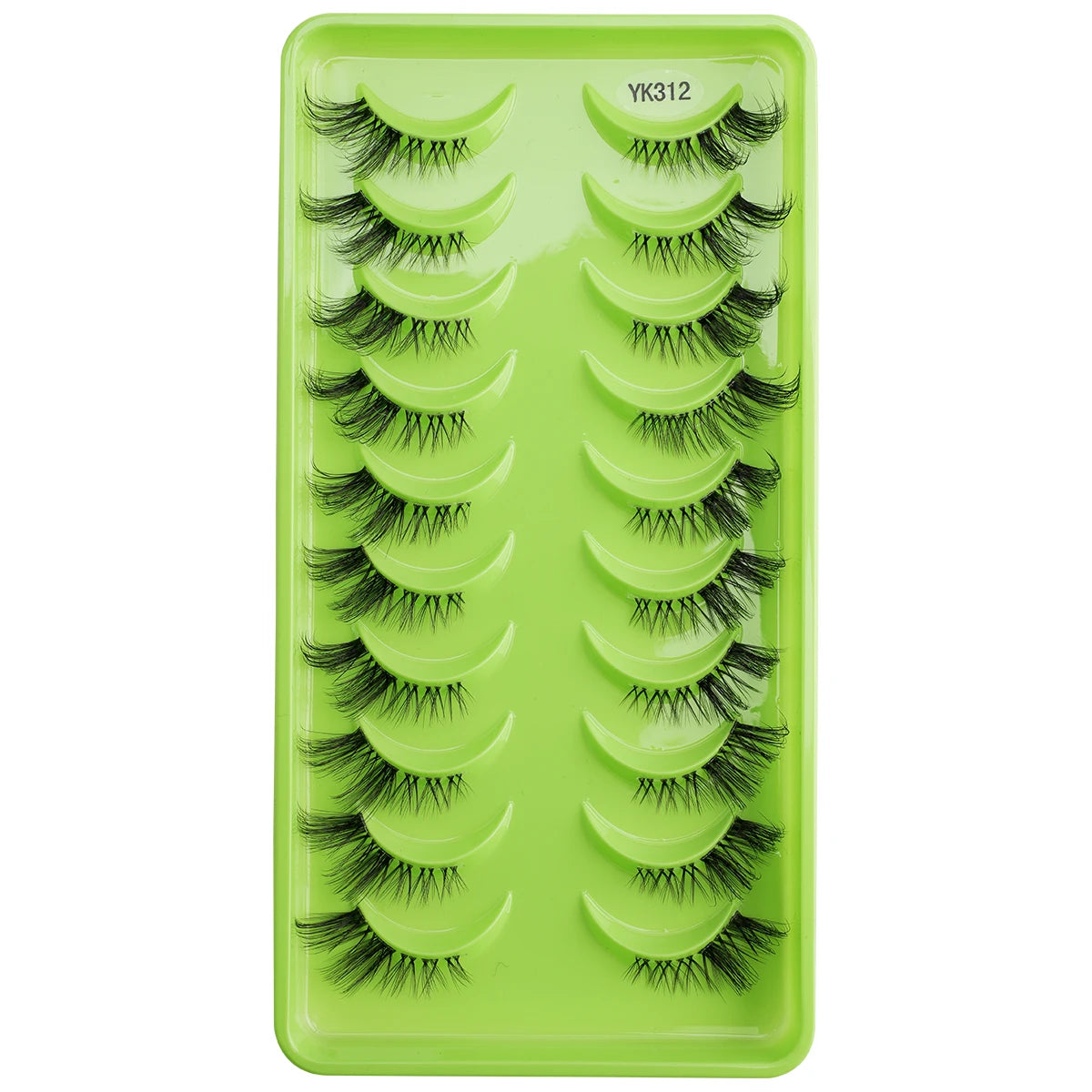 New Half Eyelashes 3/10Pairs Half Lashes Natural 3D Cat Eye Lashes Clear Stem False Eyelash Extension Makeup Faux Cils maquiagem Purest Peak